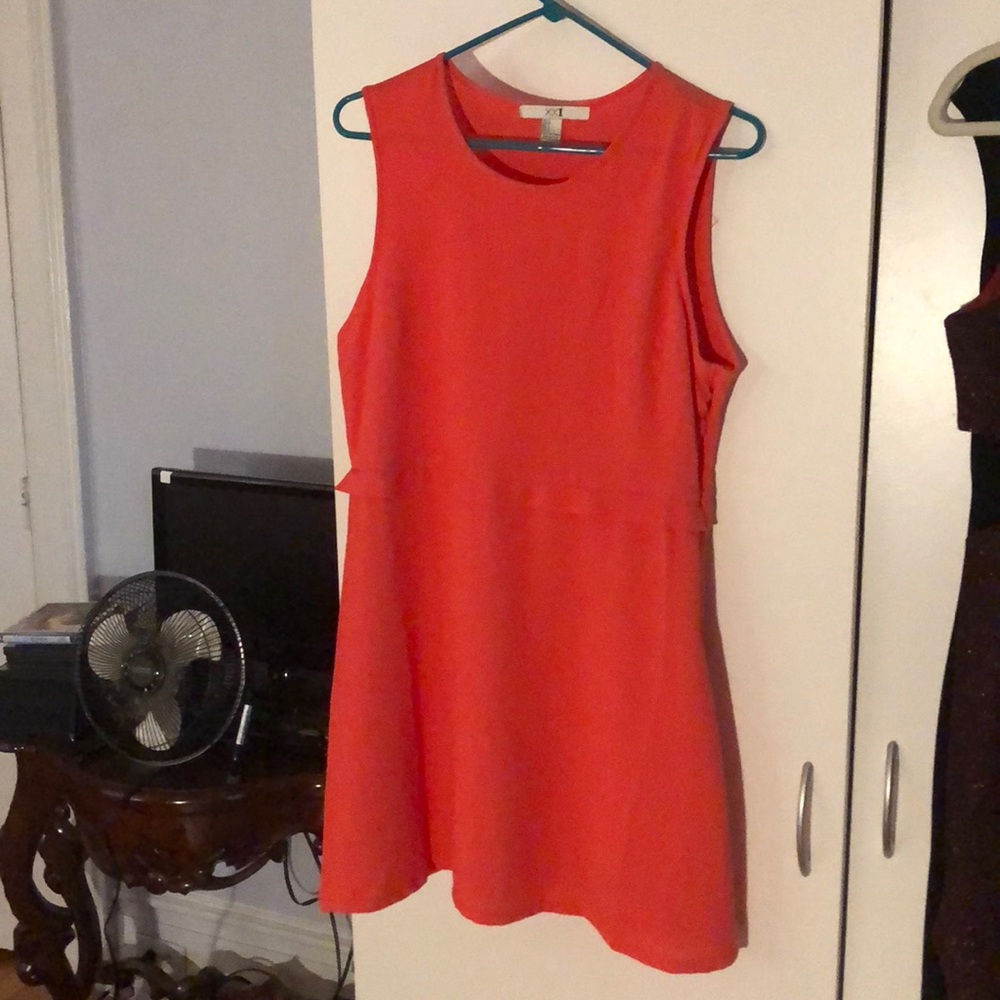 Peach colored dress